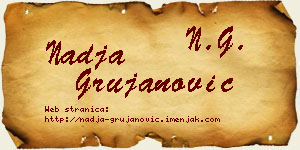 Nadja Grujanović vizit kartica
